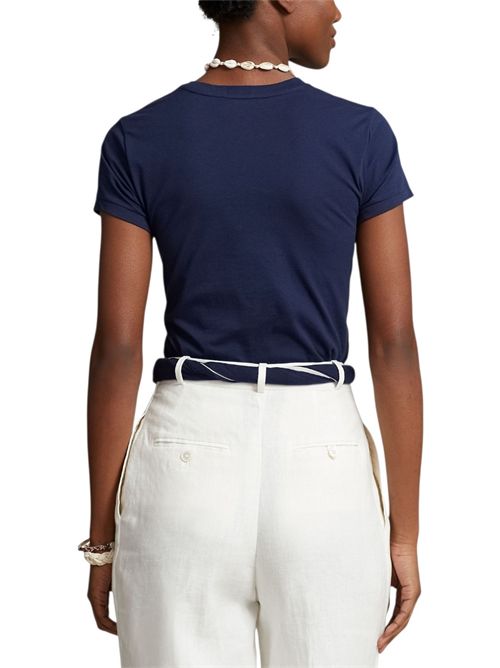 t-shirt donna girocollo mezza manica blu Ralph Lauren | 211898698006